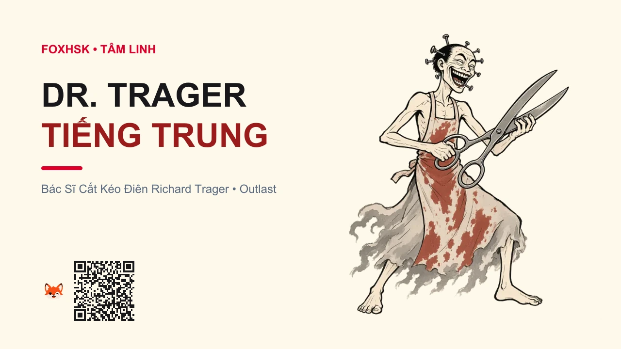 Bác Sĩ Cắt Kéo Điên Dr. Richard Trager Tiếng Trung Là Gì? (特雷格医生 - tèlèigé yīshēng) • Nguồn Gốc Game Outlast (Khu điều, Dấu Ấn Pop Culture & Phương Pháp Hóa Giải - FoxHSK