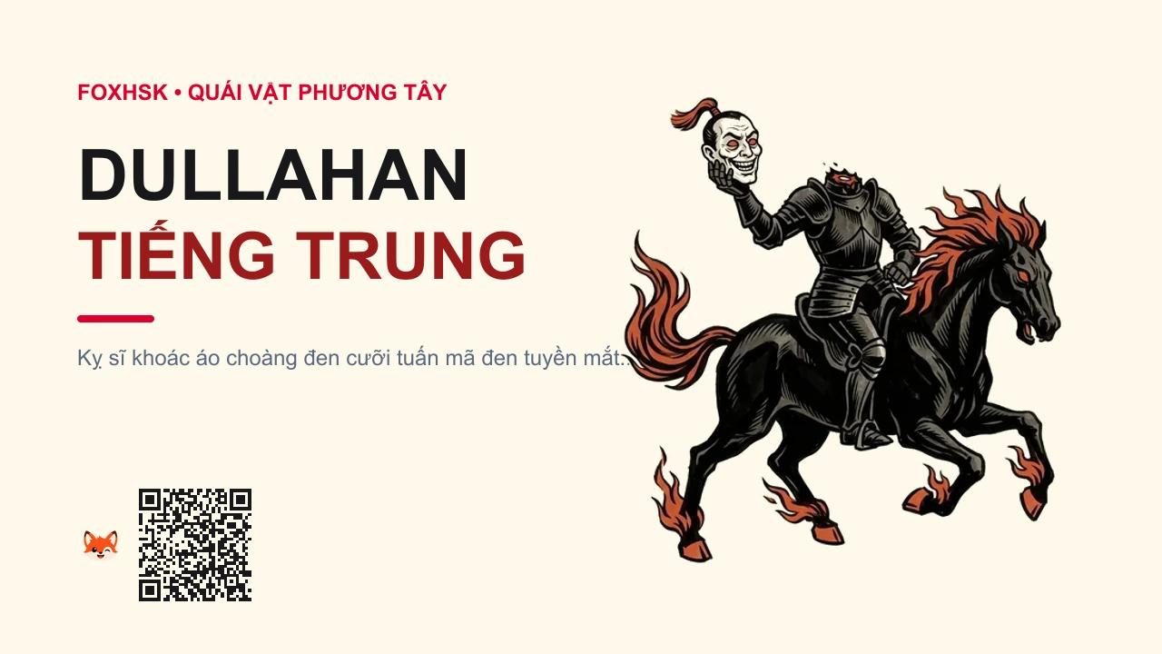 Dullahan Tiếng Trung Là Gì? (无头骑士 - wútóuqíshì) • Nguồn Gốc Thần thoại Ireland & Văn, Dấu Ấn Pop Culture & Phương Pháp Hóa Giải - FoxHSK