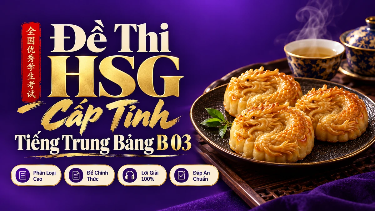 Đề Thi Chọn Học Sinh Giỏi Cấp Tỉnh Tiếng Trung Bảng B — Bộ 03 (Đại Trà) - FoxHSK