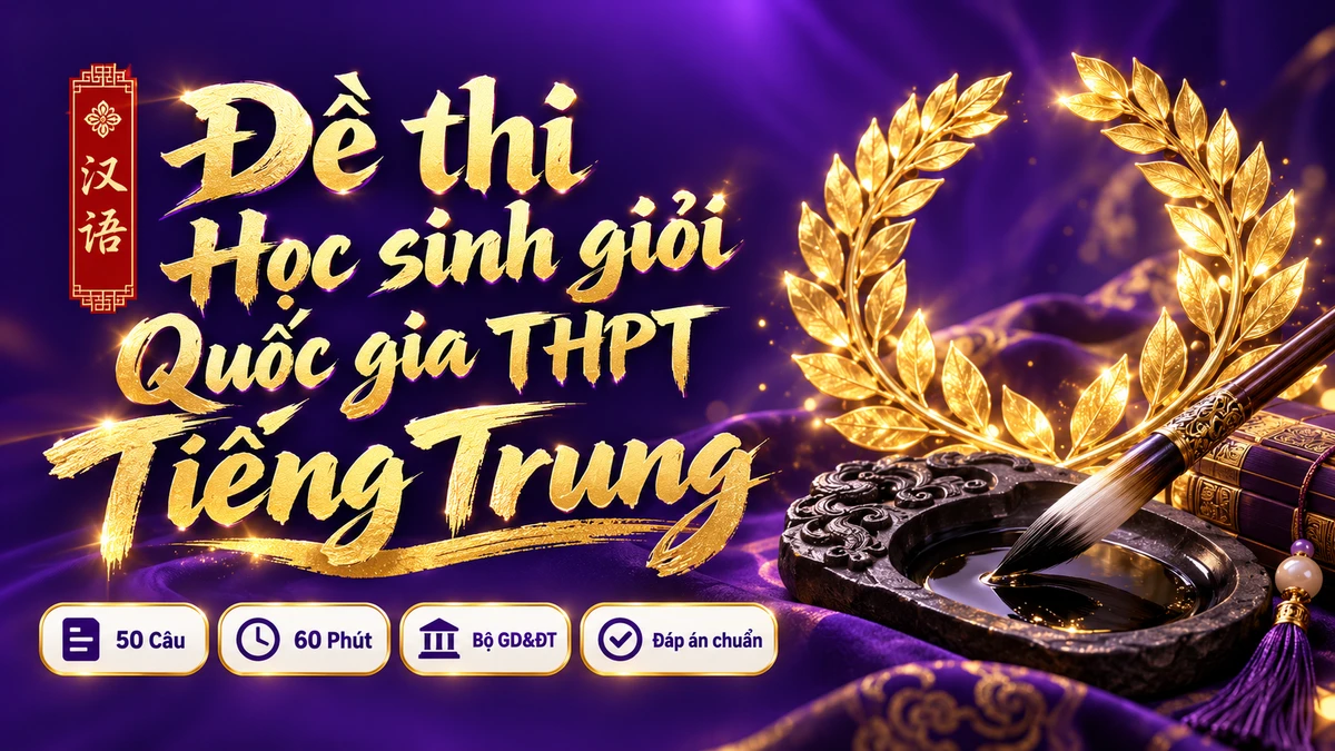 Trọn Bộ Đề Thi Học Sinh Giỏi Quốc Gia Môn Tiếng Trung (Kèm Đáp Án Mộc Đỏ & Đề Thi Nói) - FoxHSK