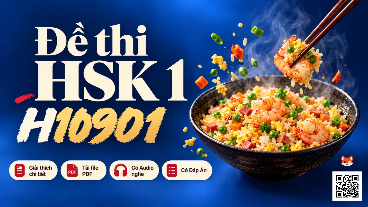 Đề thi HSK 1 mã H10901 PDF có đáp án & Audio (Mới nhất) - FoxHSK