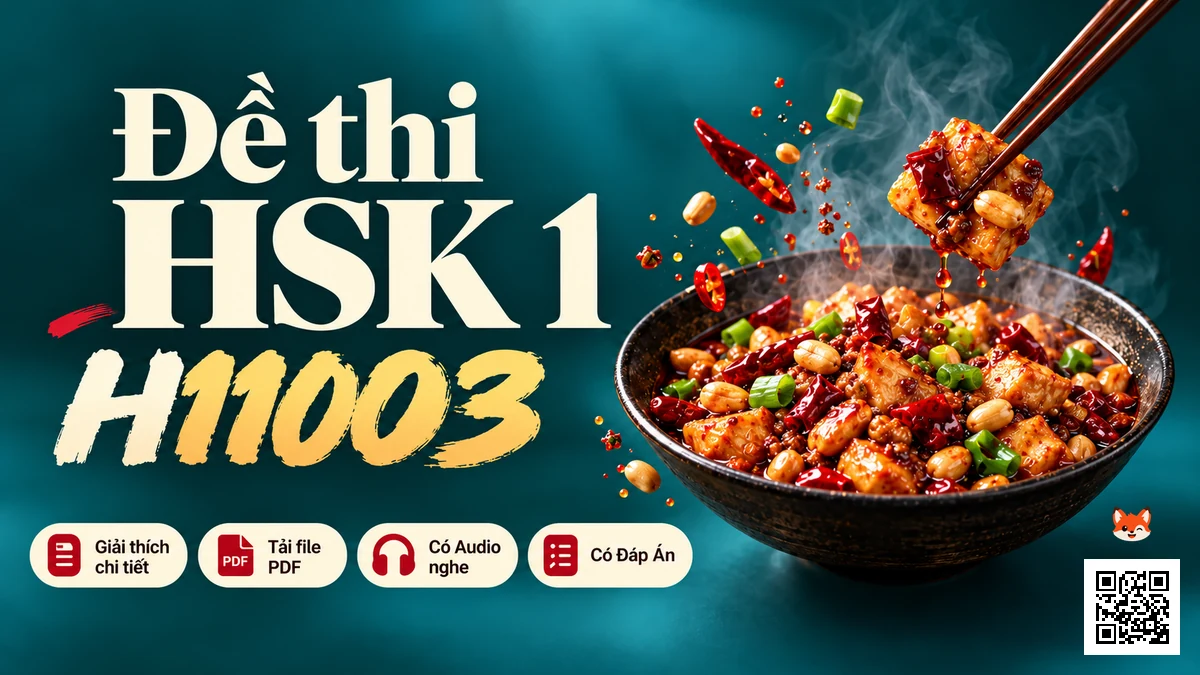 Đề thi HSK 1 mã H11003 PDF có đáp án & Audio (Mới nhất) - FoxHSK