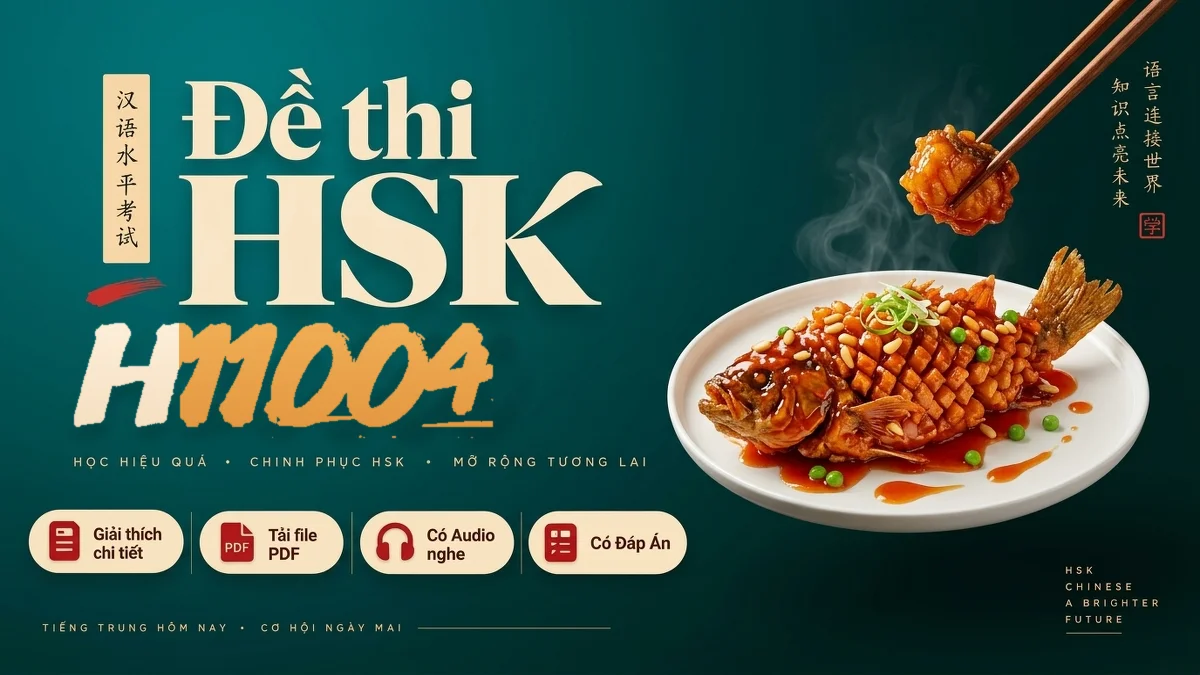 Đề thi HSK 1 mã H11004 PDF có đáp án & Audio (Mới nhất) - FoxHSK