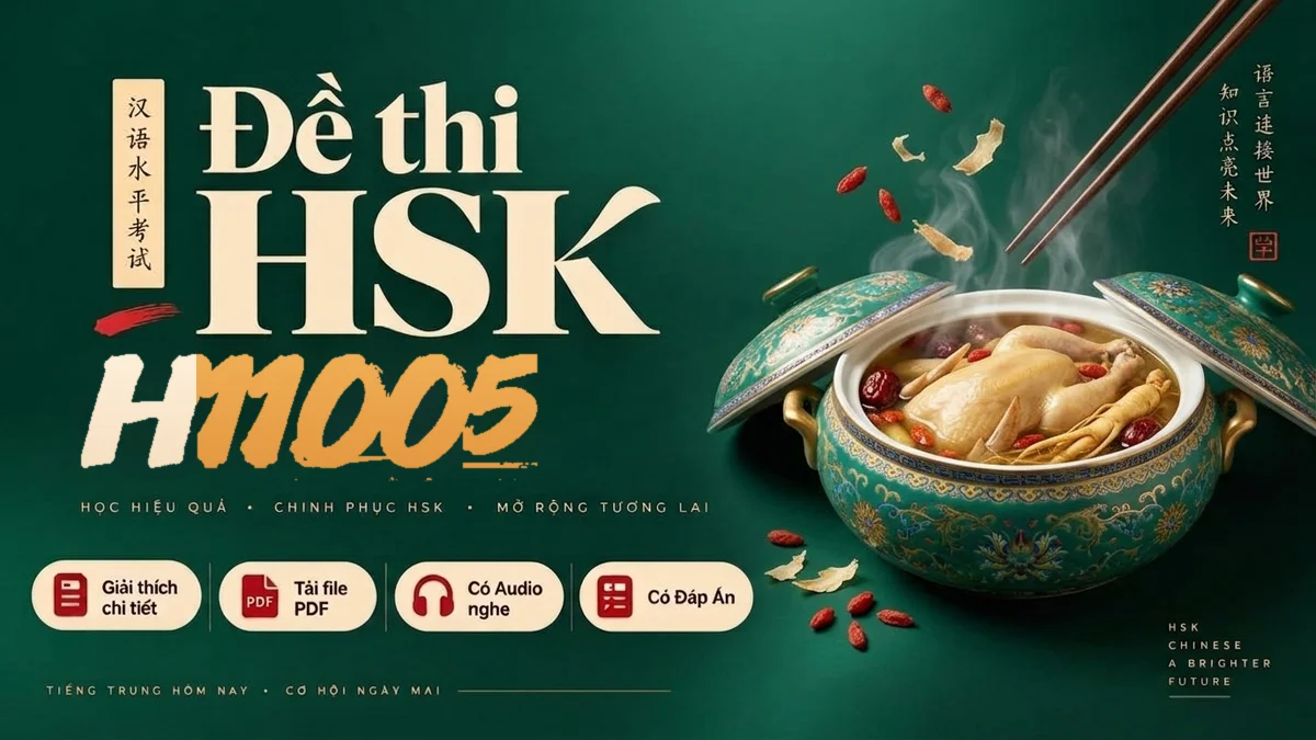 Đề thi HSK 1 mã H11005 PDF có đáp án & Audio (Mới nhất) - FoxHSK