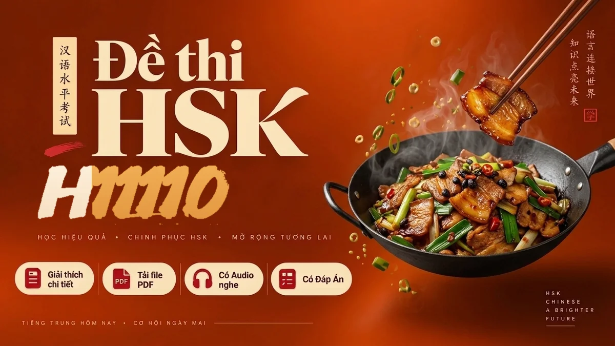 Đề thi HSK 1 mã H11110 PDF có đáp án & Audio (Mới nhất) - FoxHSK