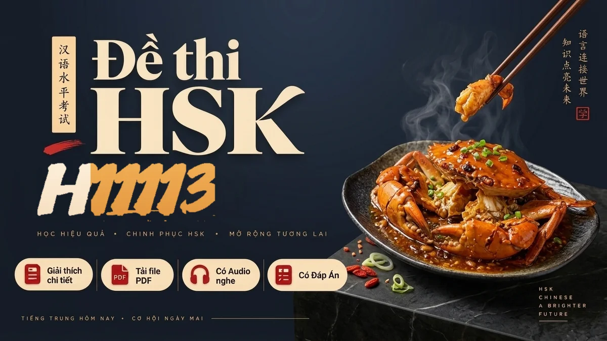 Đề thi HSK 1 mã H11113 PDF có đáp án & Audio (Mới nhất) - FoxHSK