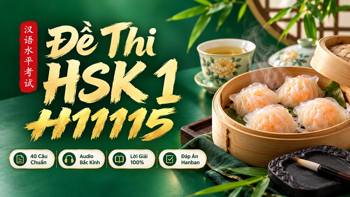 Đề thi HSK 1 mã H11115 PDF có đáp án & Audio (Mới nhất) - FoxHSK