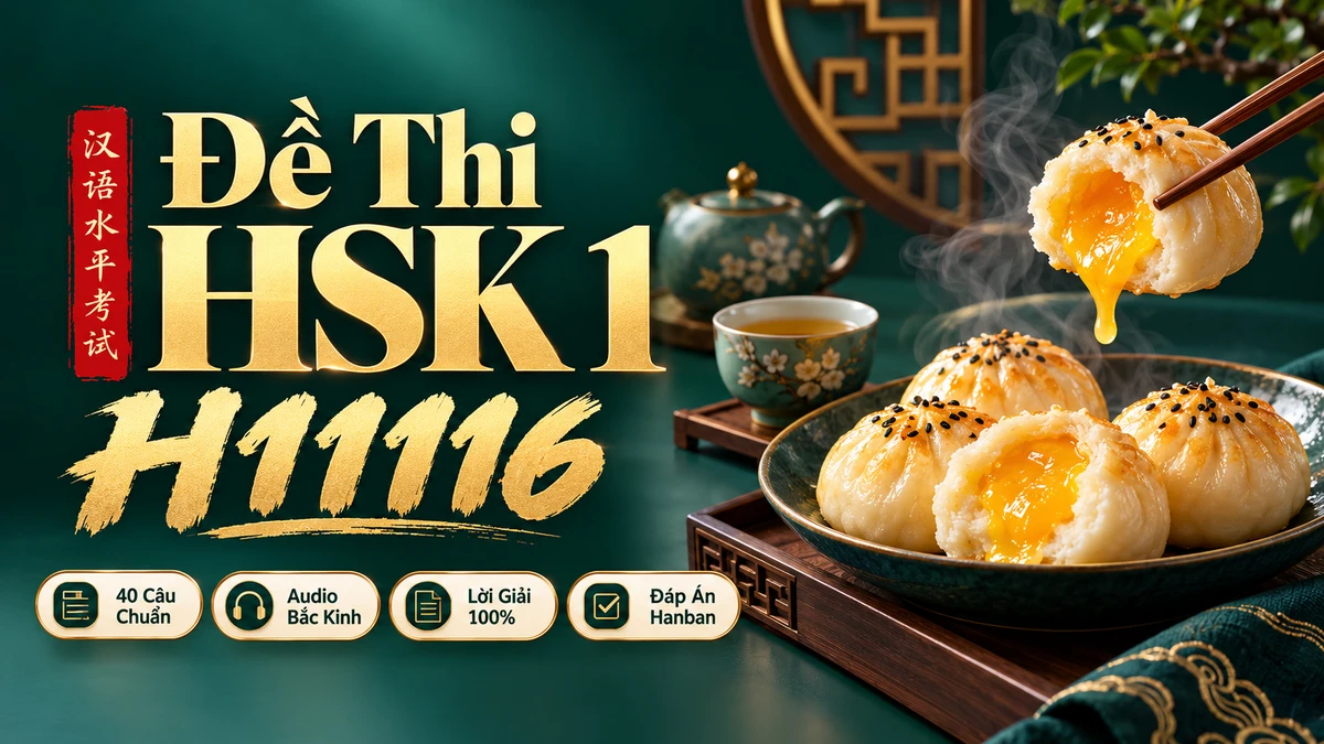Đề thi HSK 1 mã H11116 PDF có đáp án & Audio (Mới nhất) - FoxHSK