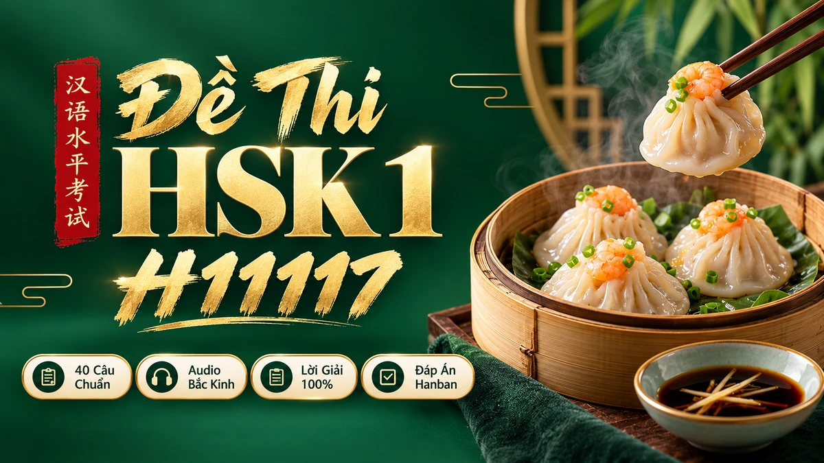 Đề thi HSK 1 mã H11117 PDF có đáp án & Audio (Mới nhất) - FoxHSK