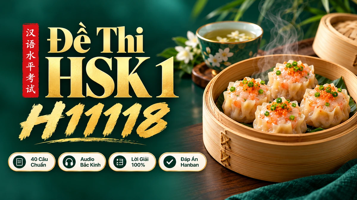 Đề thi HSK 1 mã H11118 PDF có đáp án & Audio (Mới nhất) - FoxHSK