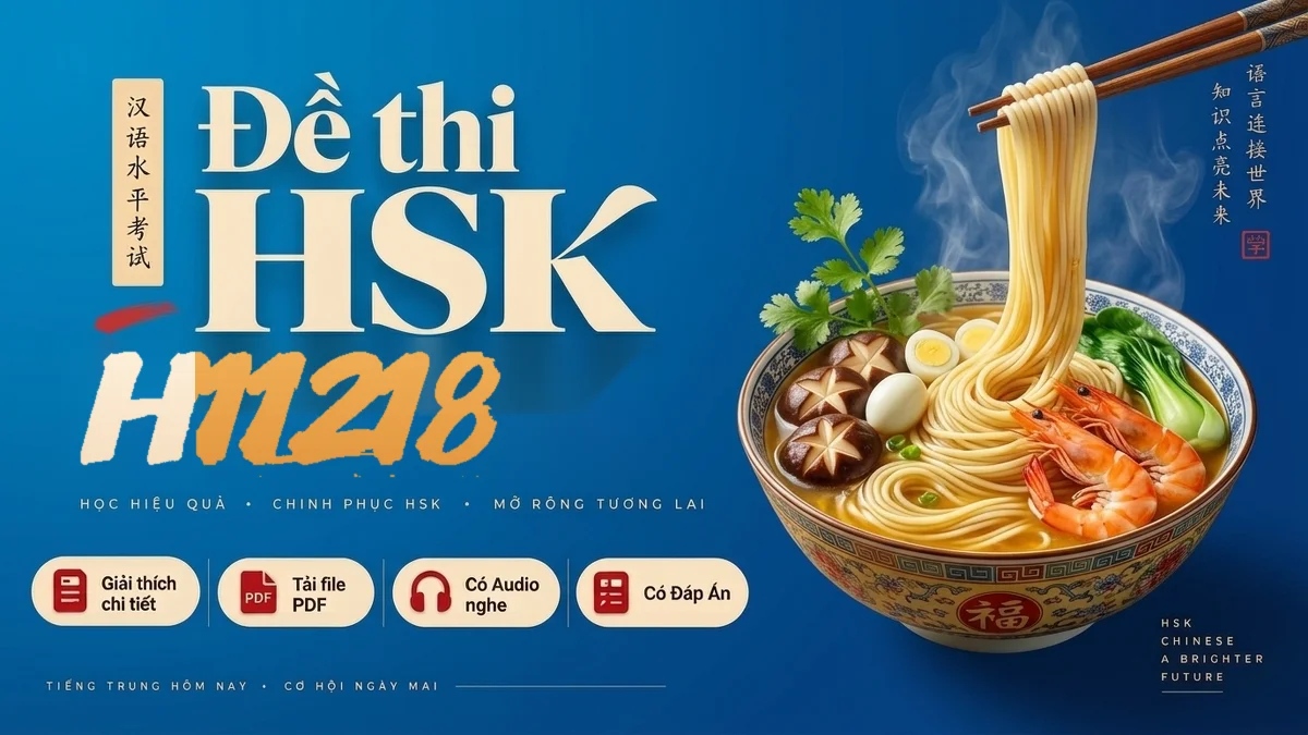Đề thi HSK 1 mã H11218 PDF có đáp án & Audio (Mới nhất) - FoxHSK