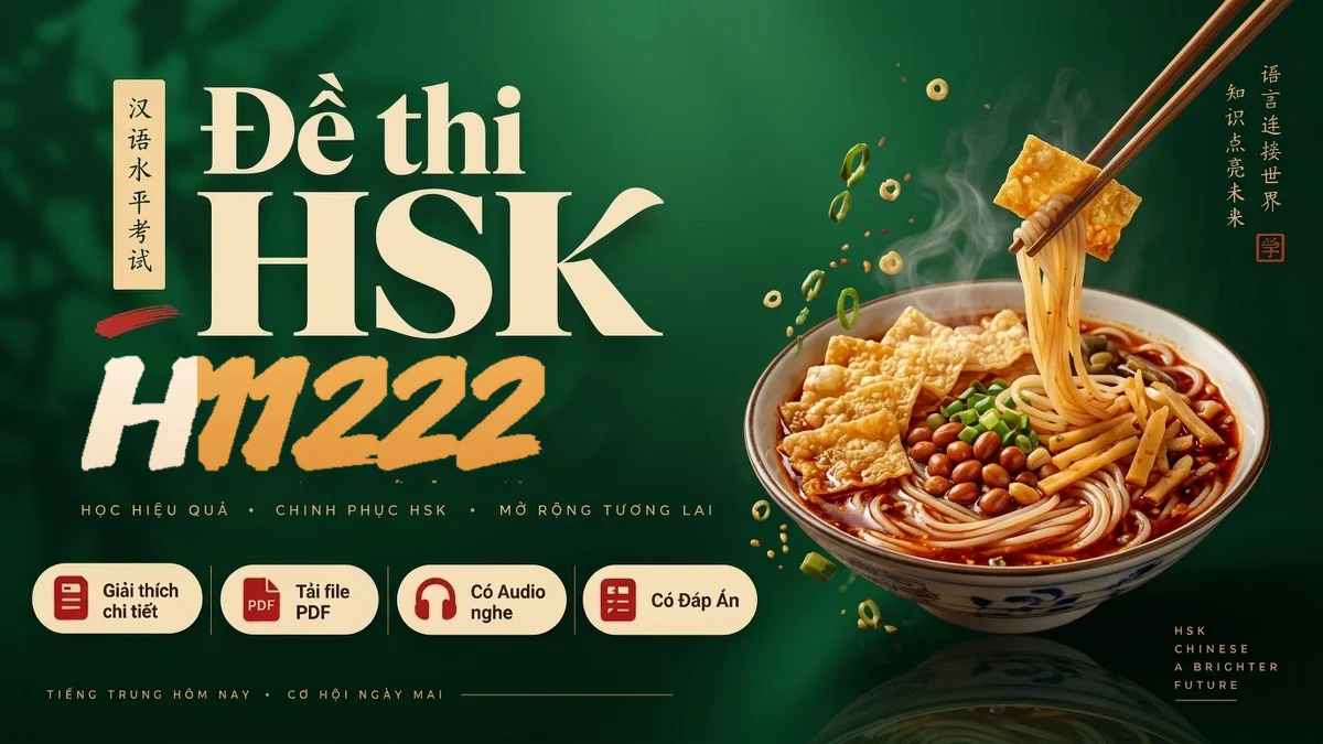 Đề thi HSK 1 mã H11222 PDF có đáp án & Audio (Mới nhất) - FoxHSK