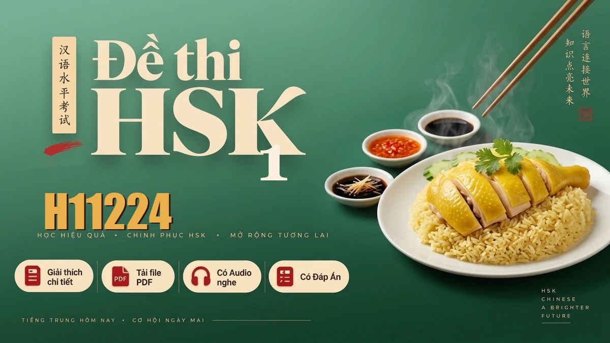 Đề thi HSK 1 mã H11224 PDF có đáp án & Audio (Mới nhất) - FoxHSK