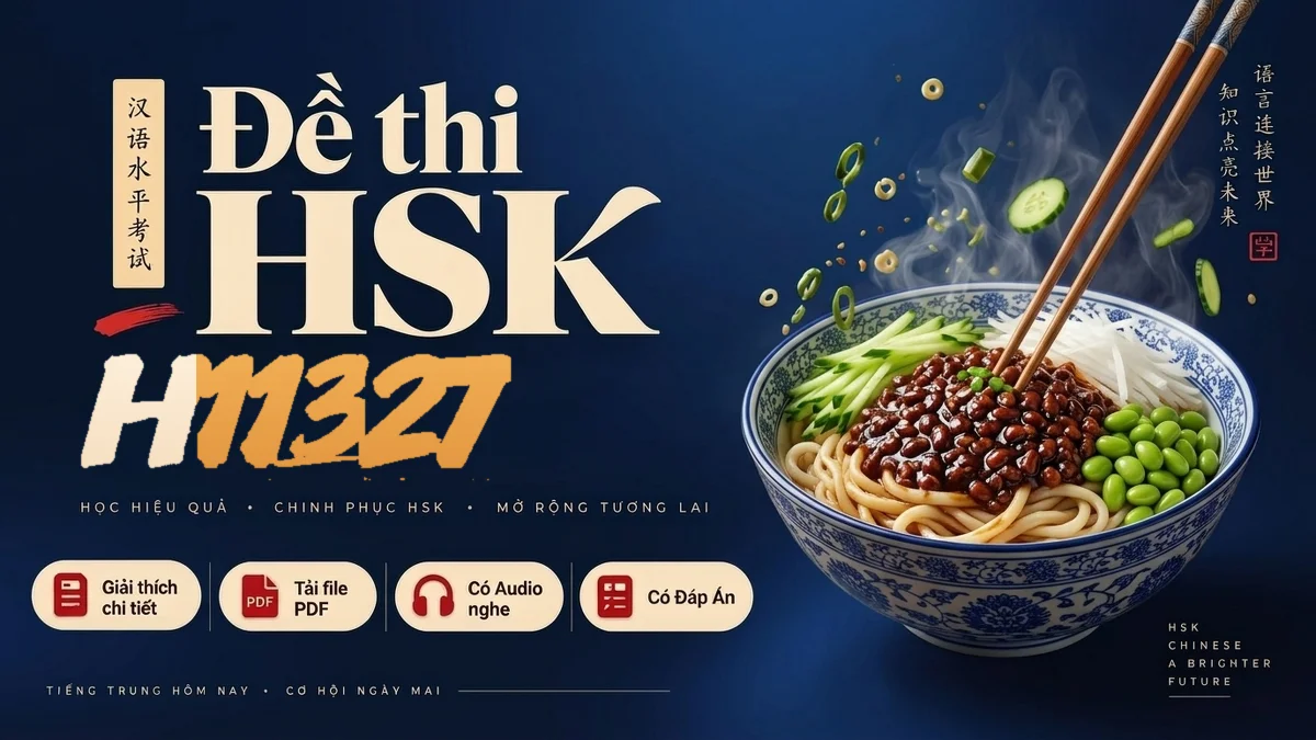 Đề thi HSK 1 mã H11327 PDF có đáp án & Audio (Mới nhất) - FoxHSK