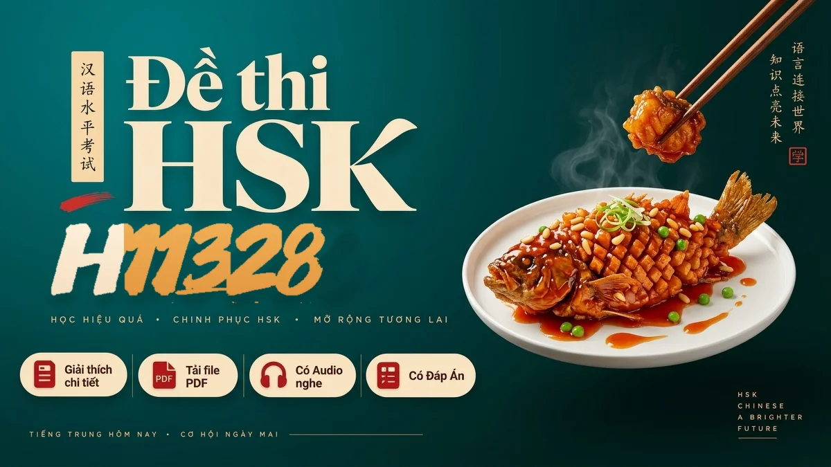 Đề thi HSK 1 mã H11328 PDF có đáp án & Audio (Mới nhất) - FoxHSK
