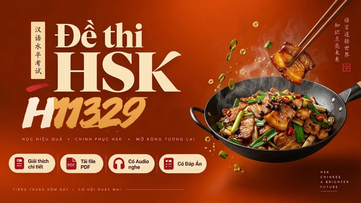Đề thi HSK 1 mã H11329 PDF có đáp án & Audio (Mới nhất) - FoxHSK