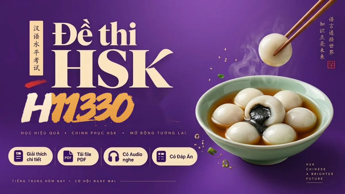 Đề thi HSK 1 mã H11330 PDF có đáp án & Audio (Mới nhất) - FoxHSK