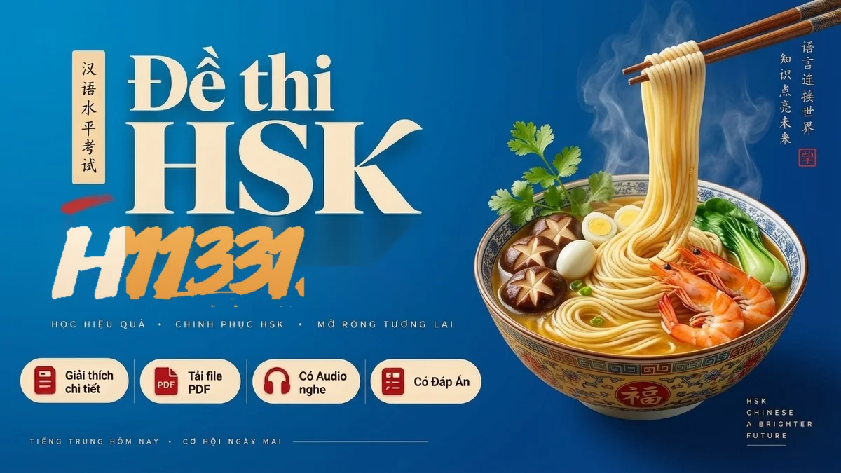 Đề thi HSK 1 mã H11331 PDF có đáp án & Audio (Mới nhất) - FoxHSK