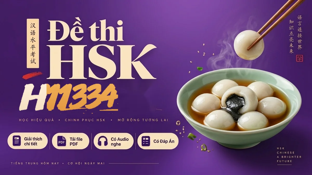 Đề thi HSK 1 mã H11334 PDF có đáp án & Audio (Mới nhất) - FoxHSK