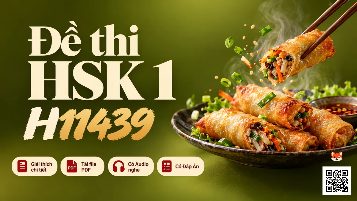 Đề thi HSK 1 mã H11439 PDF có đáp án & Audio (Mới nhất) - FoxHSK