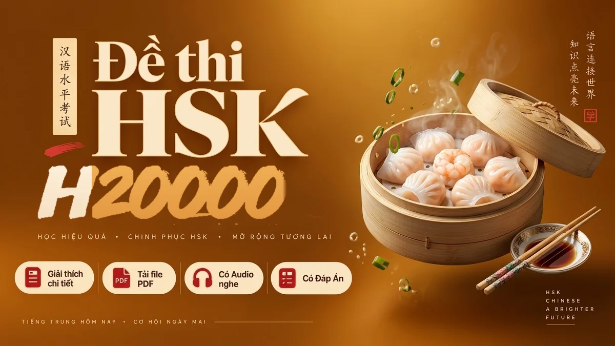 Đề thi HSK 2 mã H20000 PDF có đáp án & Audio (Mới nhất) - FoxHSK