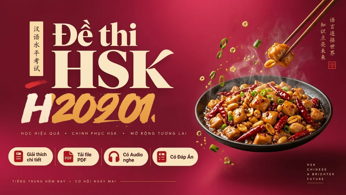 Đề thi HSK 2 mã H20901 PDF có đáp án & Audio (Mới nhất) - FoxHSK