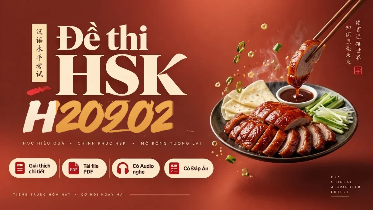 Đề thi HSK 2 mã H20902 PDF có đáp án & Audio (Mới nhất) - FoxHSK