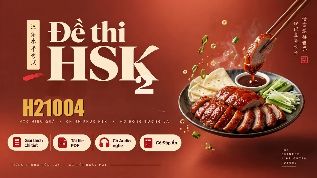 Đề thi HSK 2 mã H21004 PDF có đáp án & Audio (Mới nhất) - FoxHSK
