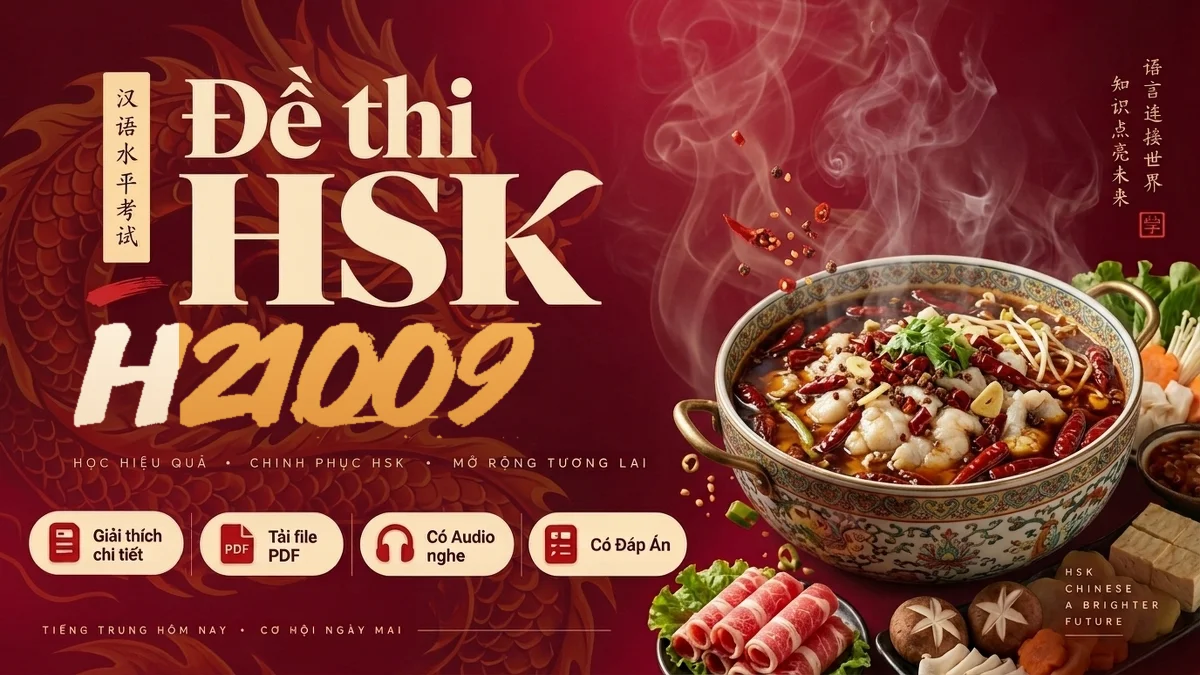 Đề thi HSK 2 mã H21009 PDF có đáp án & Audio (Mới nhất) - FoxHSK