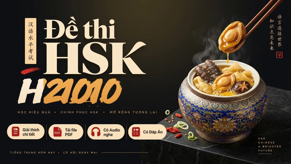 Đề thi HSK 2 mã H21010 PDF có đáp án & Audio (Mới nhất) - FoxHSK