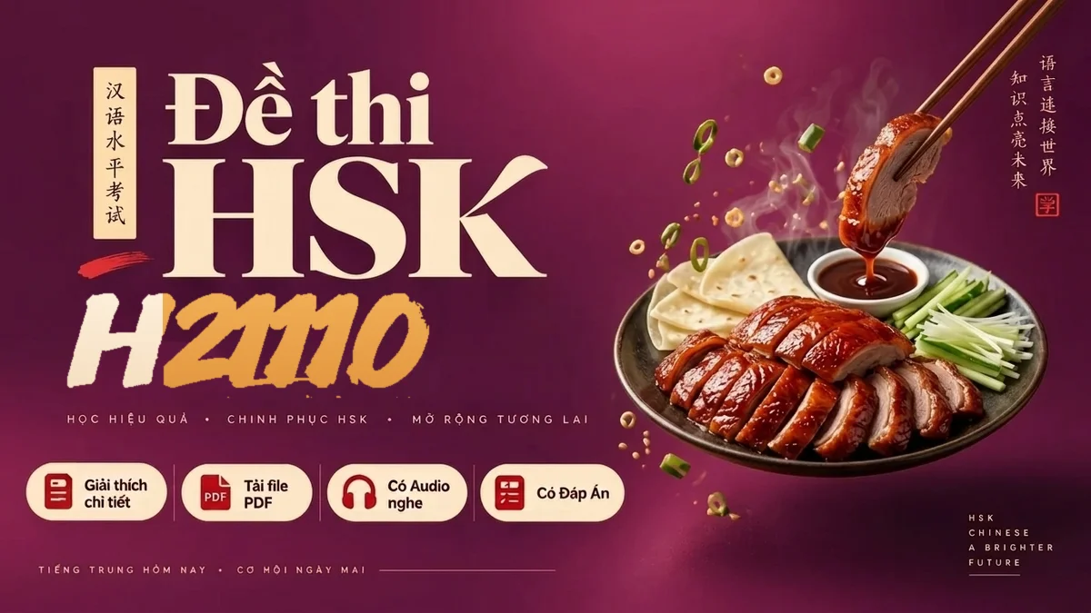 Đề thi HSK 2 mã H21110 PDF có đáp án & Audio (Mới nhất) - FoxHSK