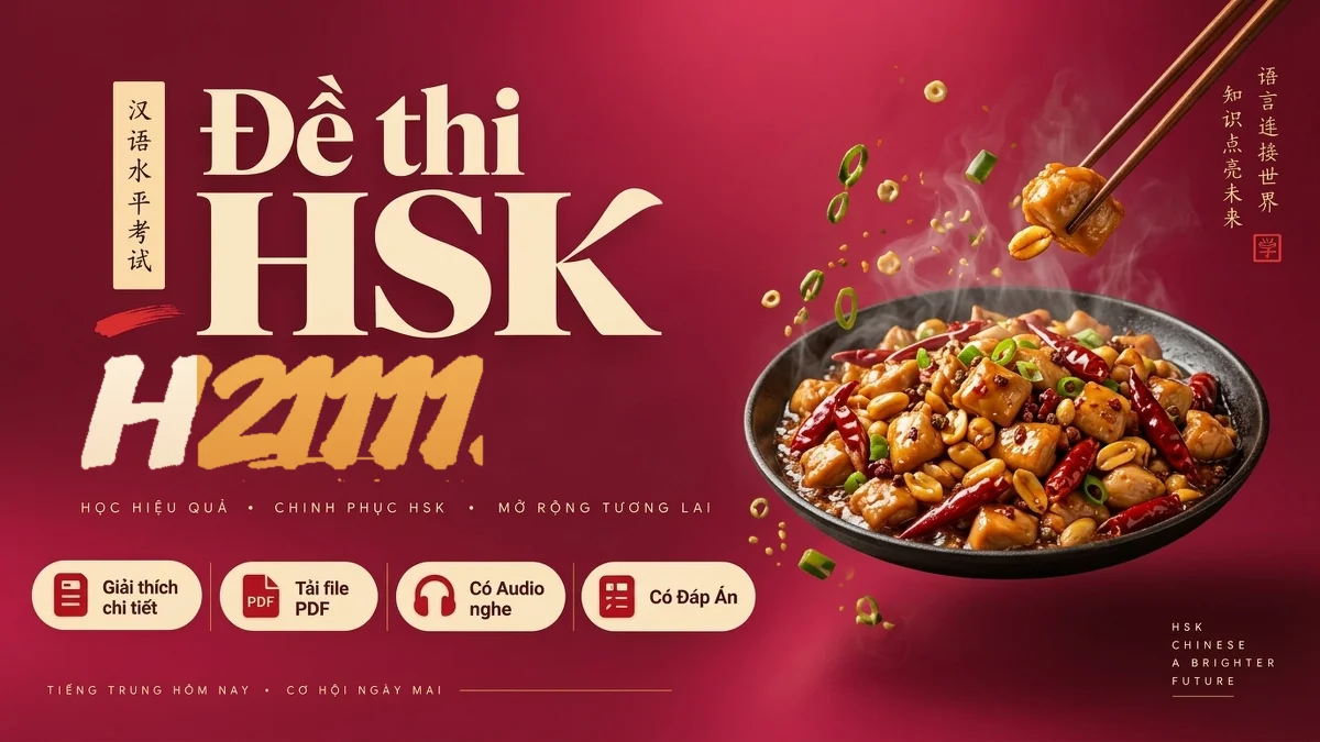 Đề thi HSK 2 mã H21111 PDF có đáp án & Audio (Mới nhất) - FoxHSK