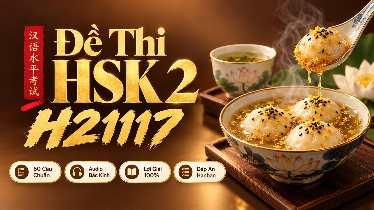 Đề thi HSK 2 mã H21117 PDF có đáp án & Audio (Mới nhất) - FoxHSK