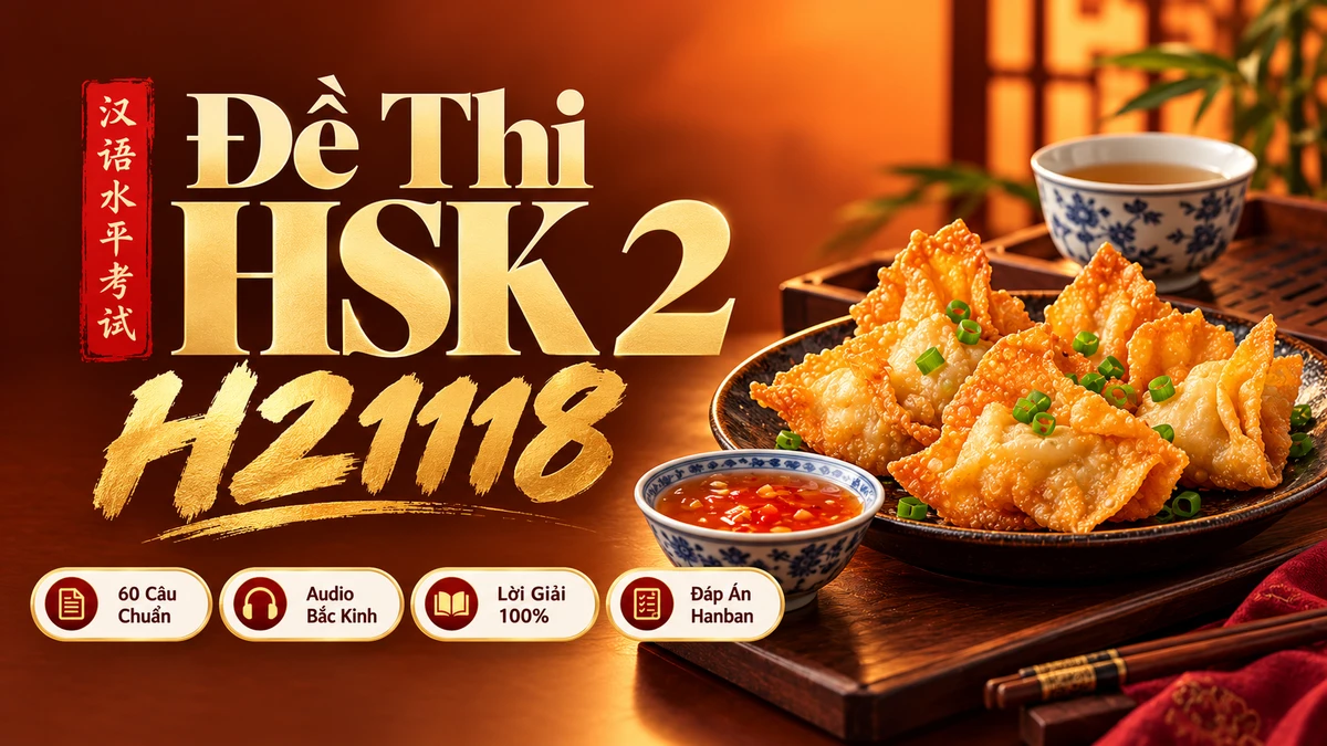 Đề thi HSK 2 mã H21118 PDF có đáp án & Audio (Mới nhất) - FoxHSK