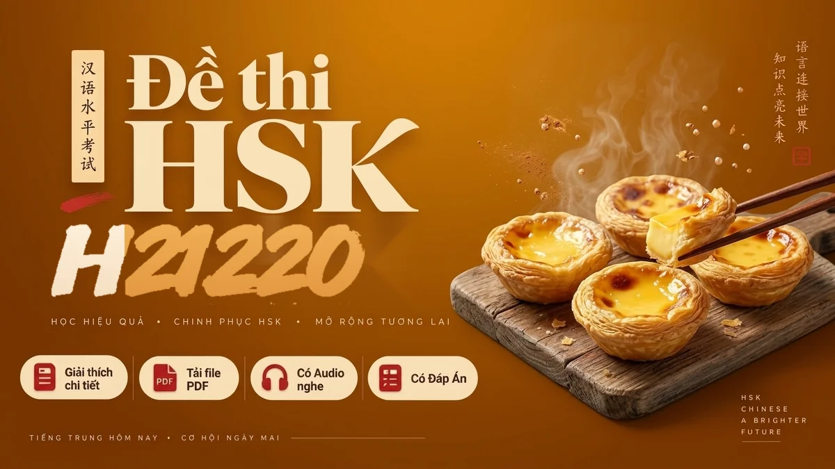 Đề thi HSK 2 mã H21220 PDF có đáp án & Audio (Mới nhất) - FoxHSK
