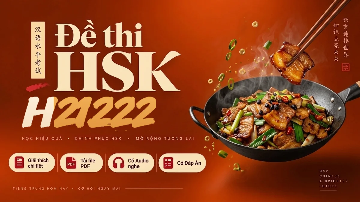 Đề thi HSK 2 mã H21222 PDF có đáp án & Audio (Mới nhất) - FoxHSK
