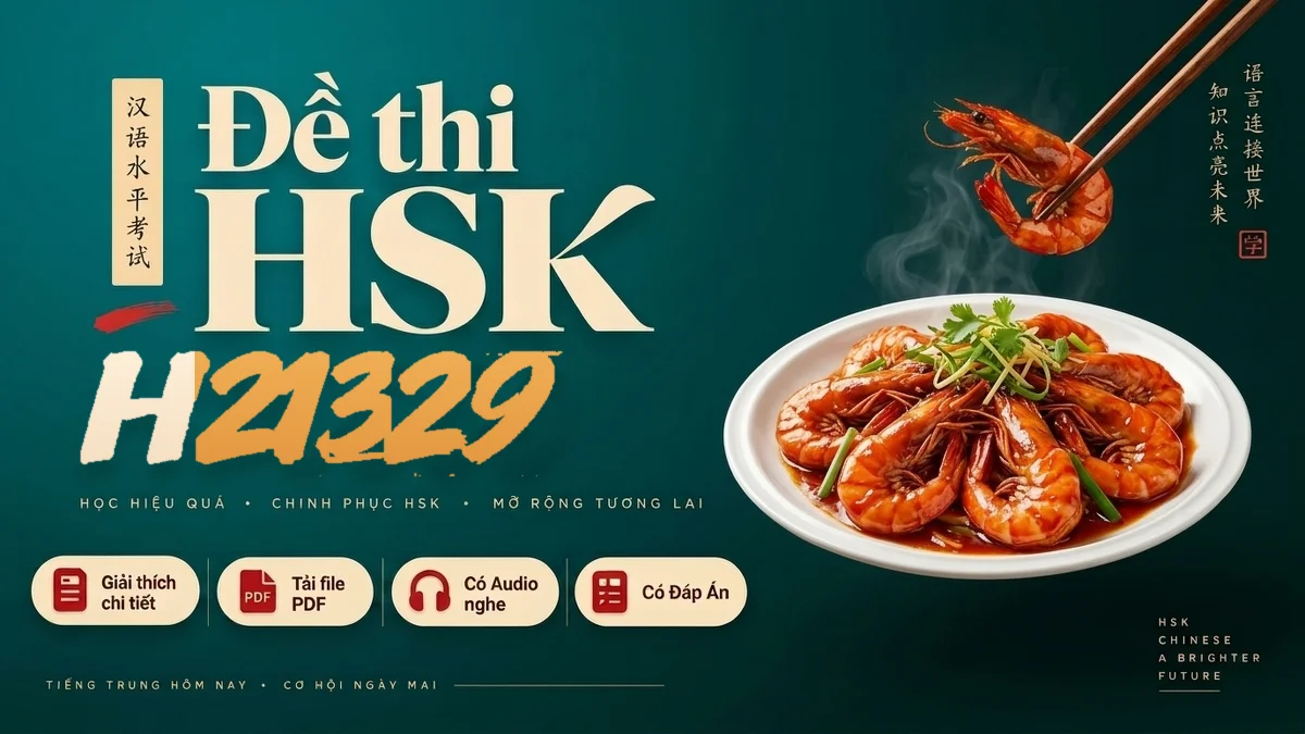 Đề thi HSK 2 mã H21329 PDF có đáp án & Audio (Mới nhất) - FoxHSK