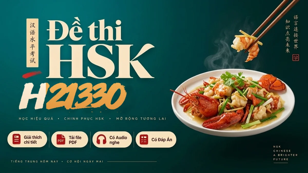 Đề thi HSK 2 mã H21330 PDF có đáp án & Audio (Mới nhất) - FoxHSK