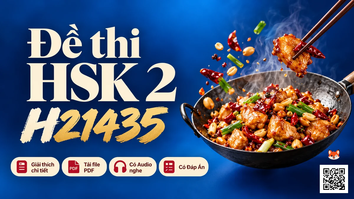 Đề thi HSK 2 mã H21435 PDF có đáp án & Audio (Mới nhất) - FoxHSK