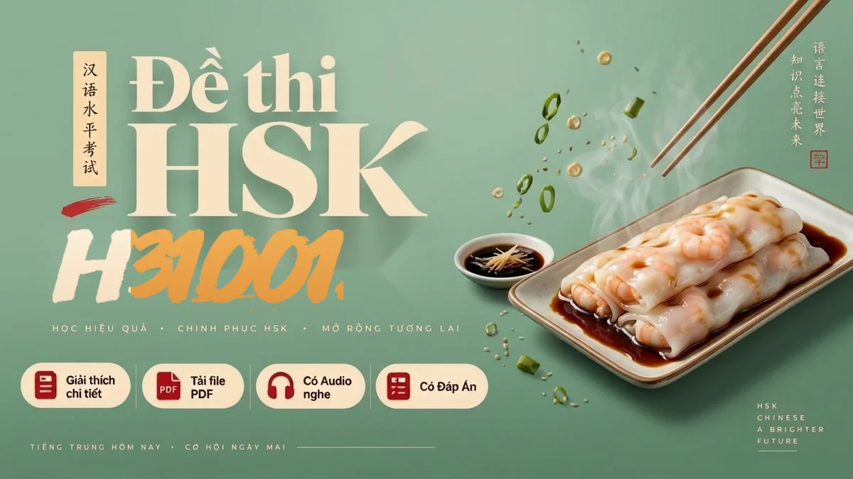 Đề thi HSK 3 mã H31001 PDF có đáp án & Audio (Mới nhất) - FoxHSK