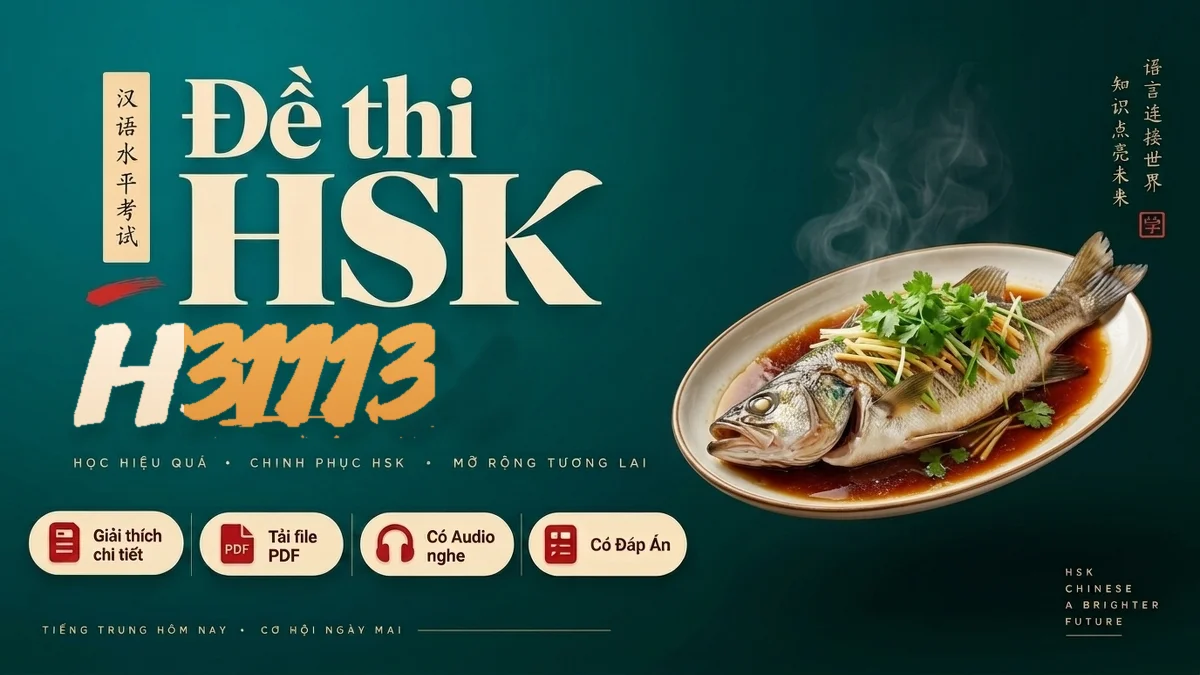 Đề thi HSK 3 mã H31113 PDF có đáp án & Audio (Mới nhất) - FoxHSK