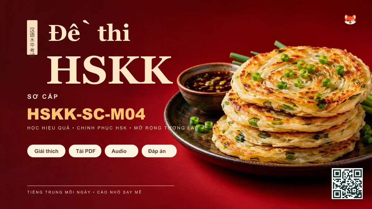 Đề thi Khẩu Ngữ HSKK mã HSKK-SC-M04 PDF có đáp án & Audio (Mới nhất) - FoxHSK