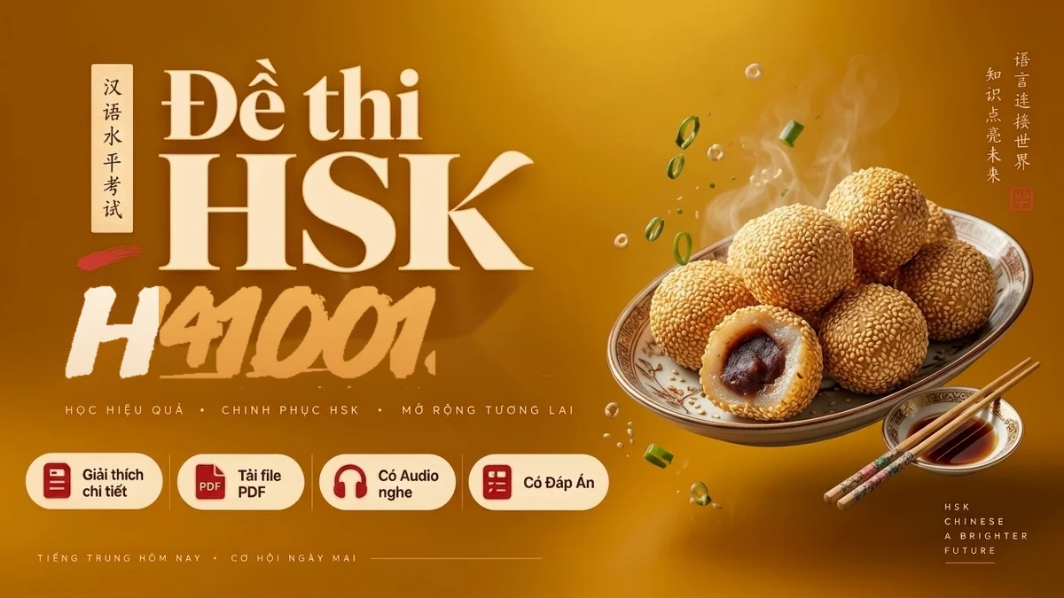 Đề thi HSK 4 mã H41001 PDF có đáp án & Audio (Mới nhất) - FoxHSK