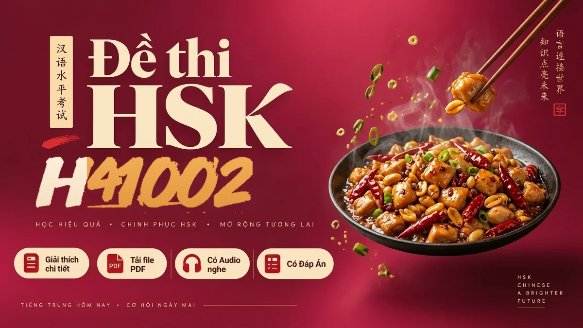 Đề thi HSK 4 mã H41002 PDF có đáp án & Audio (Mới nhất) - FoxHSK