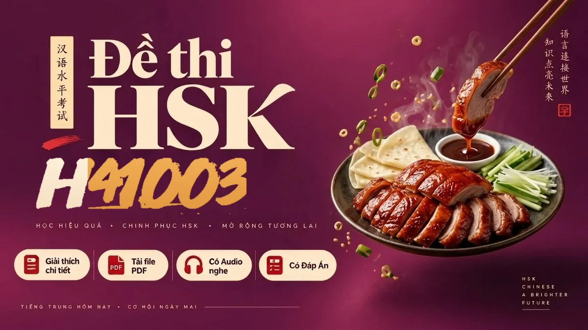 Đề thi HSK 4 mã H41003 PDF có đáp án & Audio (Mới nhất) - FoxHSK