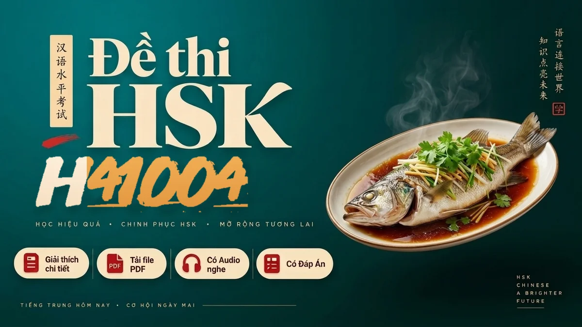 Đề thi HSK 4 mã H41004 PDF có đáp án & Audio (Mới nhất) - FoxHSK