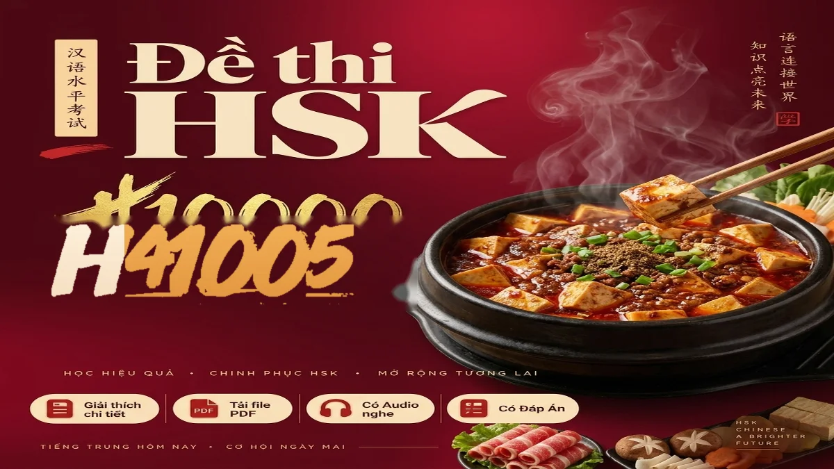 Đề thi HSK 4 mã H41005 PDF có đáp án & Audio (Mới nhất) - FoxHSK