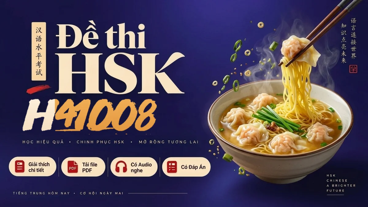 Đề thi HSK 4 mã H41008 PDF có đáp án & Audio (Mới nhất) - FoxHSK
