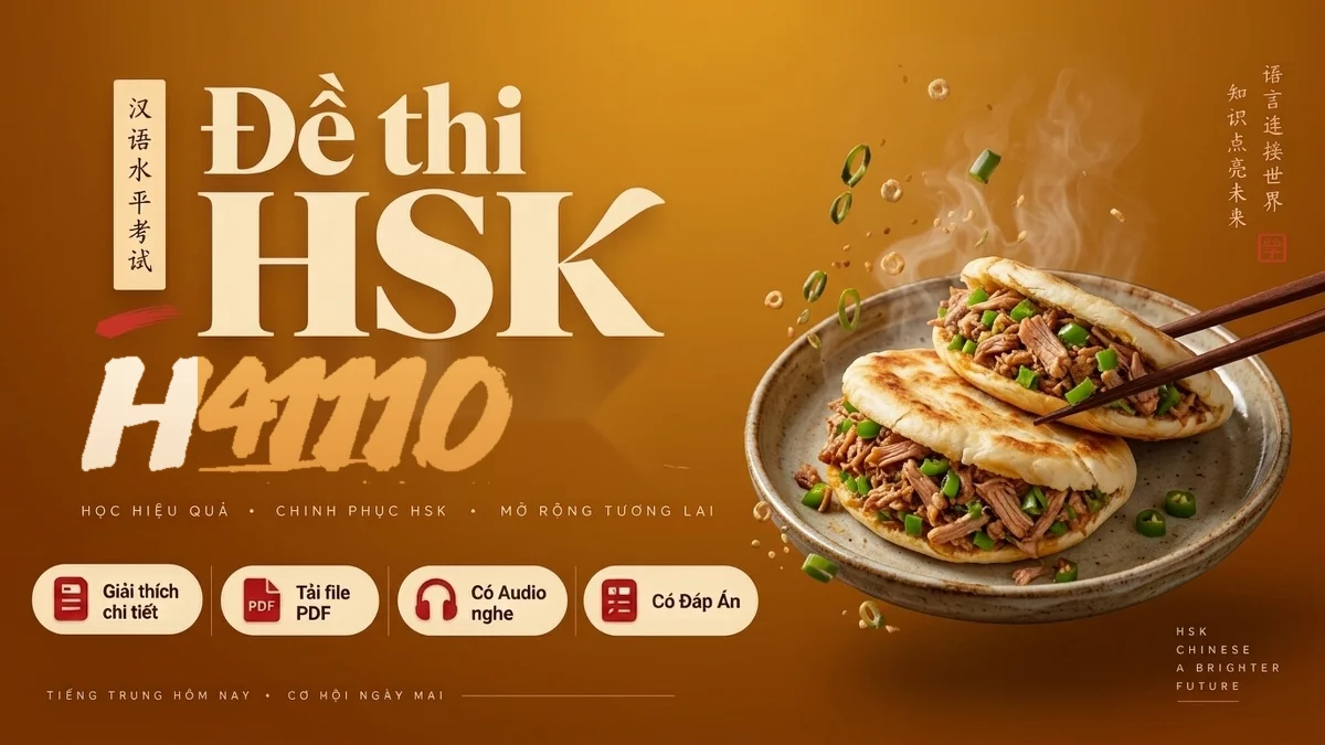 Đề thi HSK 4 mã H41110 PDF có đáp án & Audio (Mới nhất) - FoxHSK