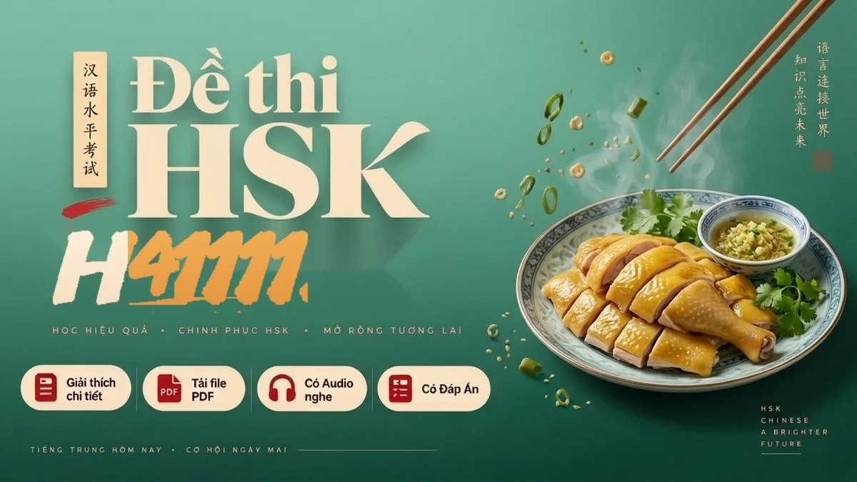 Đề thi HSK 4 mã H41111 PDF có đáp án & Audio (Mới nhất) - FoxHSK